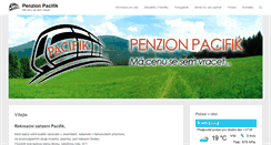 Desktop Screenshot of penzionpacifik.cz